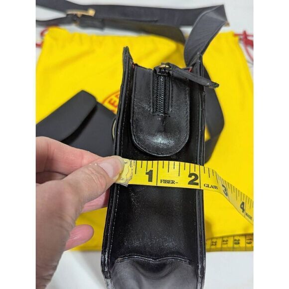 Fred Hayman Beverly Hills Unisex Black Leather Shoulder Bag & Wallet with Dust B - Picture 10 of 12